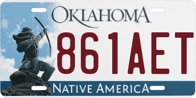 OK license plate 861AET