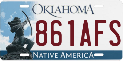 OK license plate 861AFS