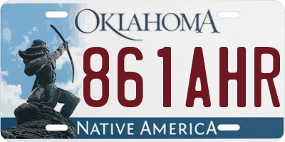 OK license plate 861AHR