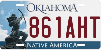 OK license plate 861AHT