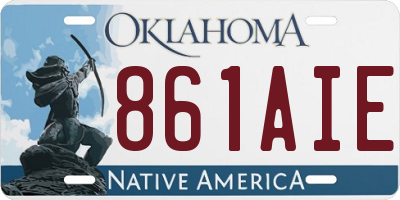 OK license plate 861AIE