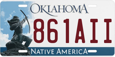 OK license plate 861AII