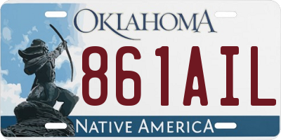 OK license plate 861AIL
