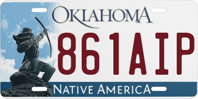 OK license plate 861AIP