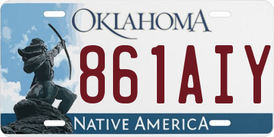 OK license plate 861AIY