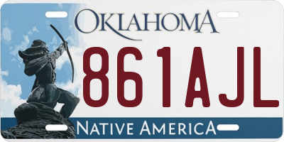 OK license plate 861AJL