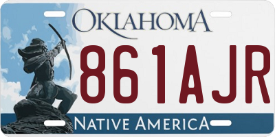OK license plate 861AJR