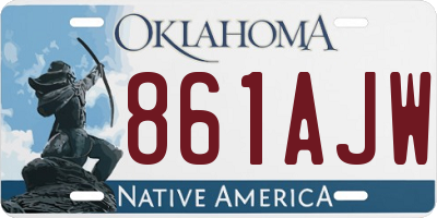 OK license plate 861AJW