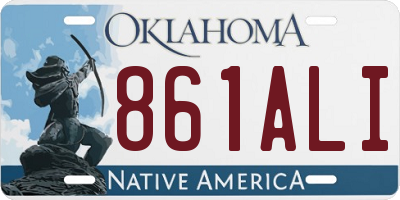 OK license plate 861ALI