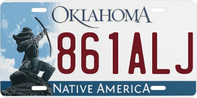 OK license plate 861ALJ