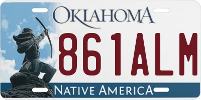 OK license plate 861ALM