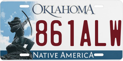OK license plate 861ALW