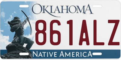 OK license plate 861ALZ