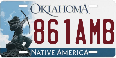 OK license plate 861AMB