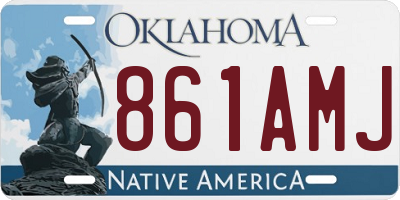 OK license plate 861AMJ