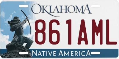 OK license plate 861AML