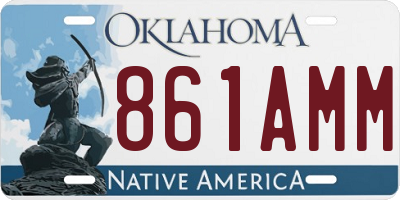 OK license plate 861AMM