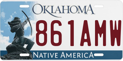OK license plate 861AMW