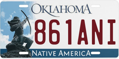 OK license plate 861ANI