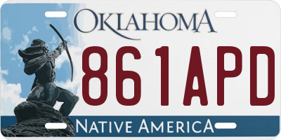 OK license plate 861APD