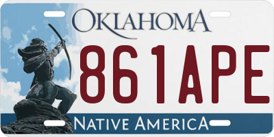 OK license plate 861APE