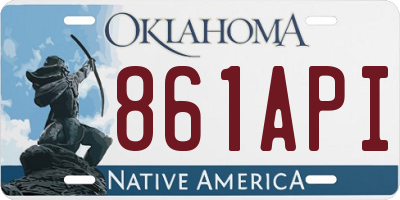 OK license plate 861API