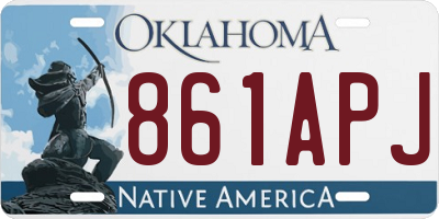 OK license plate 861APJ