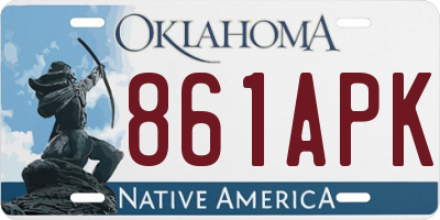 OK license plate 861APK