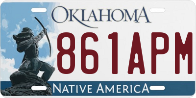 OK license plate 861APM