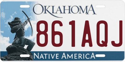 OK license plate 861AQJ