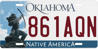 OK license plate 861AQN