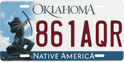 OK license plate 861AQR