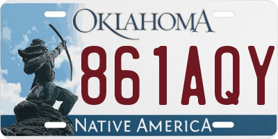 OK license plate 861AQY