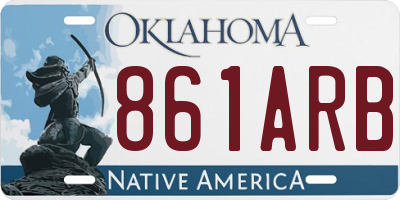 OK license plate 861ARB
