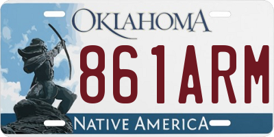 OK license plate 861ARM