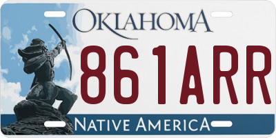 OK license plate 861ARR