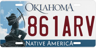 OK license plate 861ARV