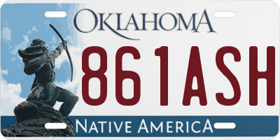 OK license plate 861ASH