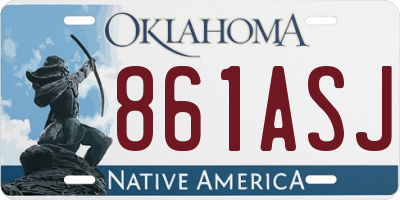 OK license plate 861ASJ