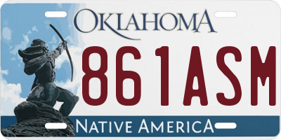 OK license plate 861ASM