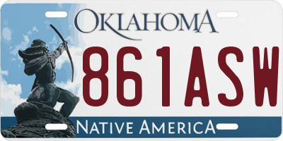 OK license plate 861ASW