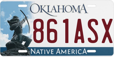 OK license plate 861ASX