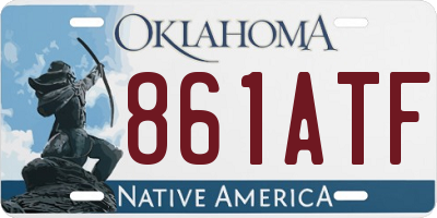 OK license plate 861ATF