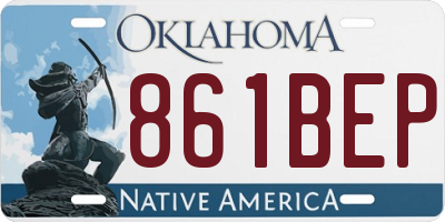 OK license plate 861BEP