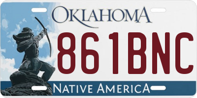 OK license plate 861BNC