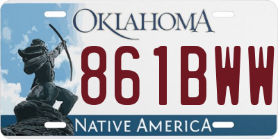OK license plate 861BWW