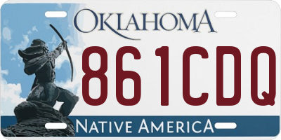 OK license plate 861CDQ