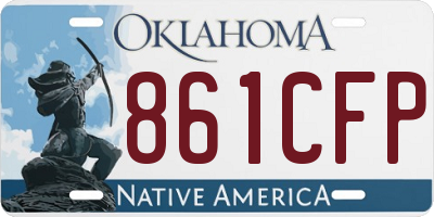 OK license plate 861CFP