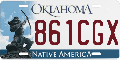 OK license plate 861CGX