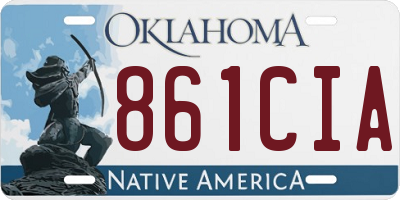 OK license plate 861CIA
